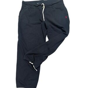 Polo Ralph Lauren Men's Sweatpants 4XL Big Tall Drawstring Baggy Black Joggers